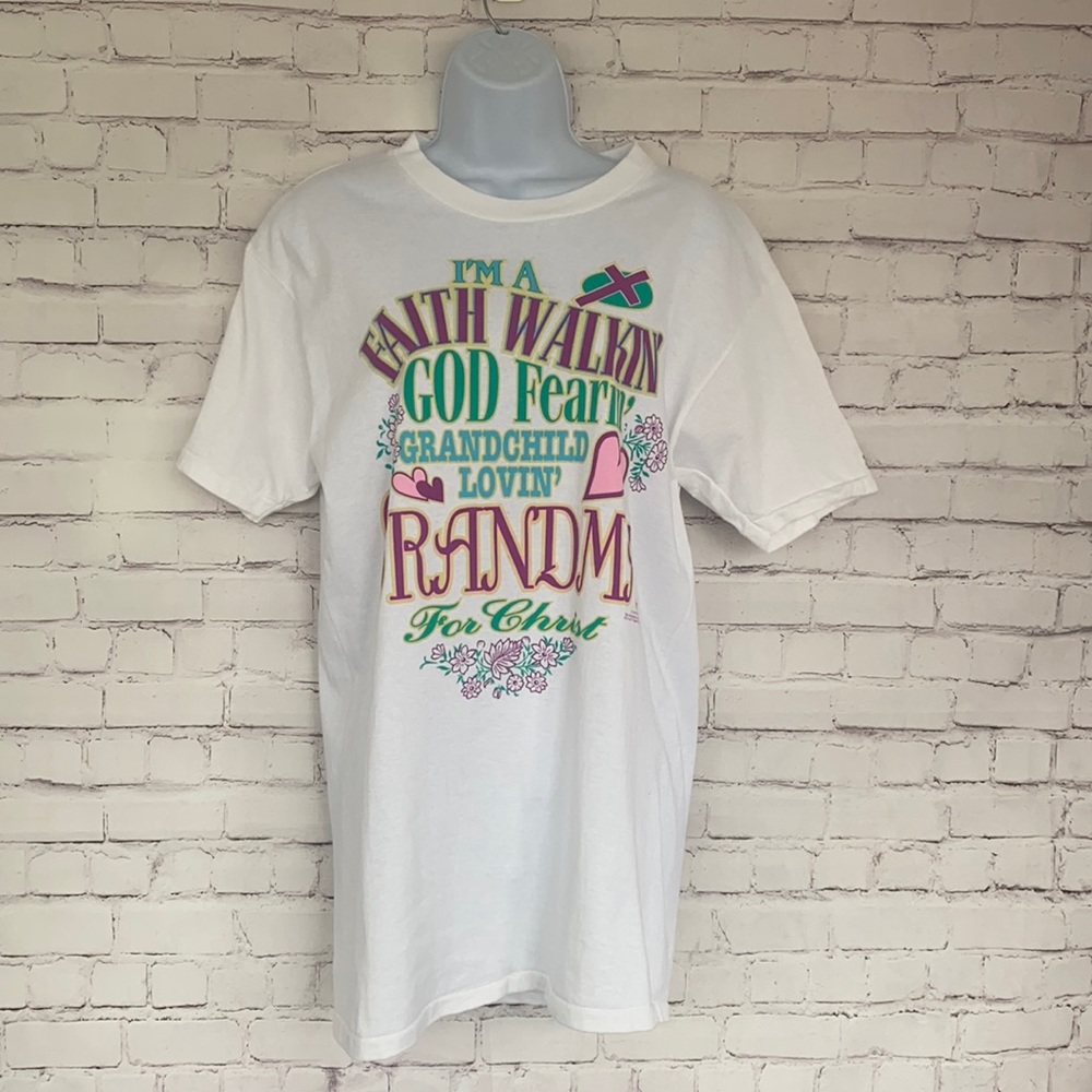 Vintage 1995 Christian Grandma T-Shirt size medium